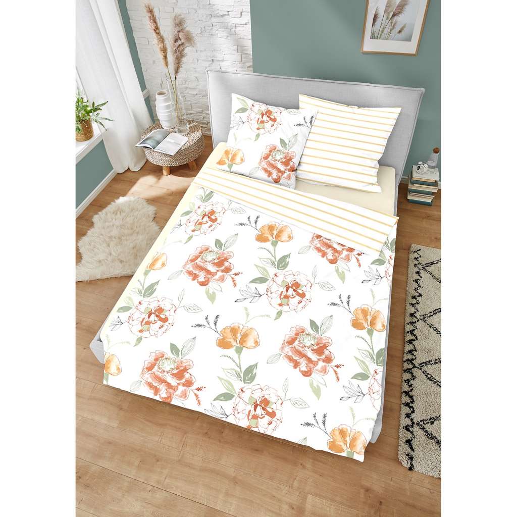 home24 Mako-Satin-Bettwäsche Gentle Sunset III