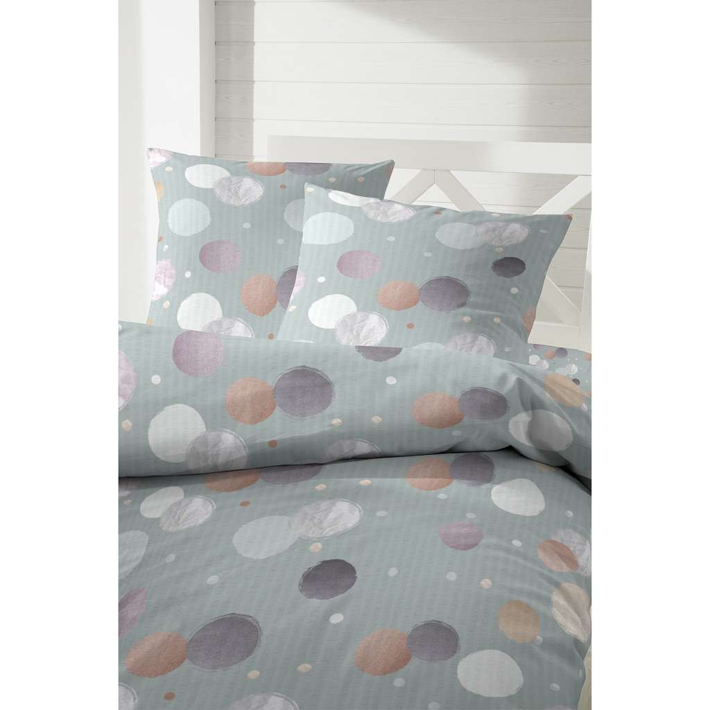 home24 Soft Seersucker-Bettwäsche Bubbles