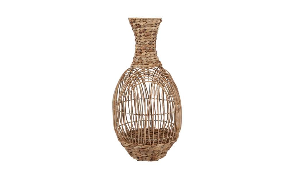 Deko Vase ¦ braun ¦ Rattan, Wasserhyazinthe Ø: 25 Dekoration > Vasen - Höffner
