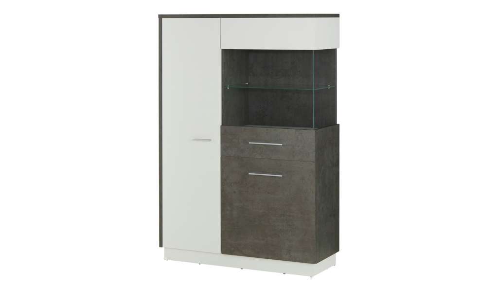 Vitrine  Zenga ¦ grau Kommoden & Sideboards > Vitrinen - Höffner