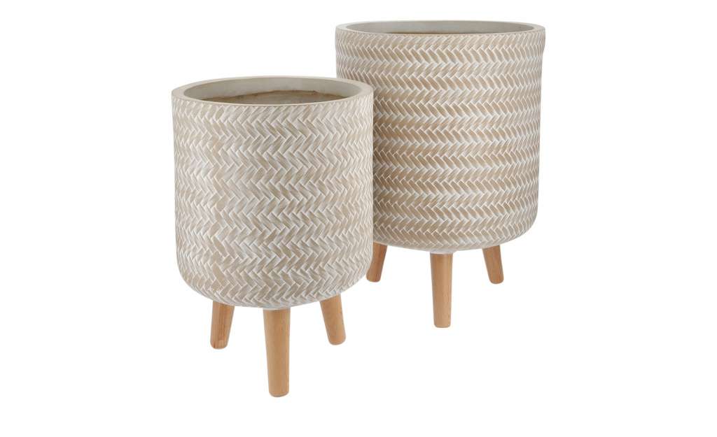 Übertopf, 2er-Set ¦ creme Ø: 30 Dekoration > Dekoartikel - Höffner