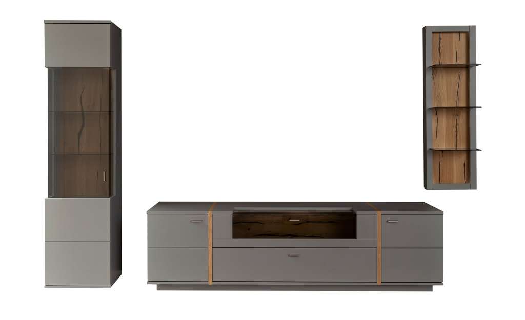 Wohnkombination  Sella ¦ grau Wohnwände - Höffner