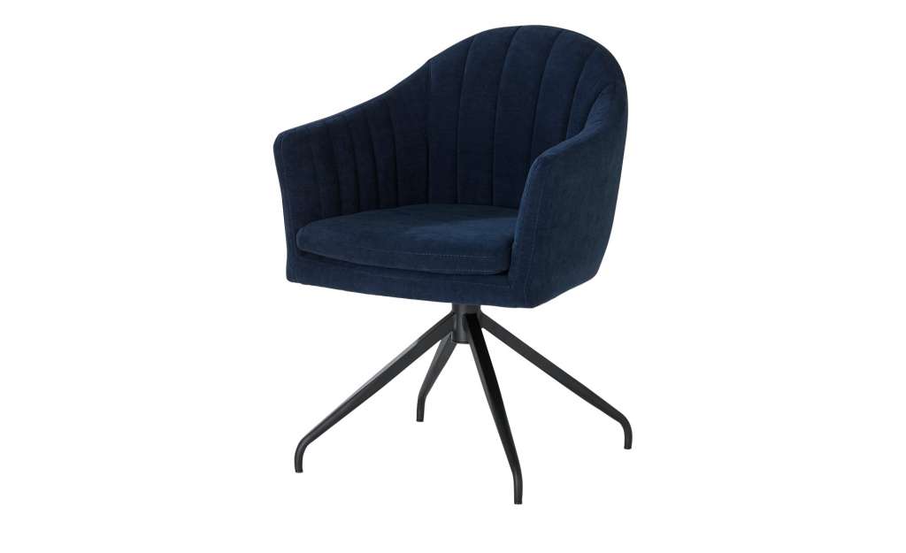 uno Polsterstuhl drehbar  Donna ¦ blau Stühle > Esszimmerstühle > Esszimmerstühle mit Armlehnen - Höffner