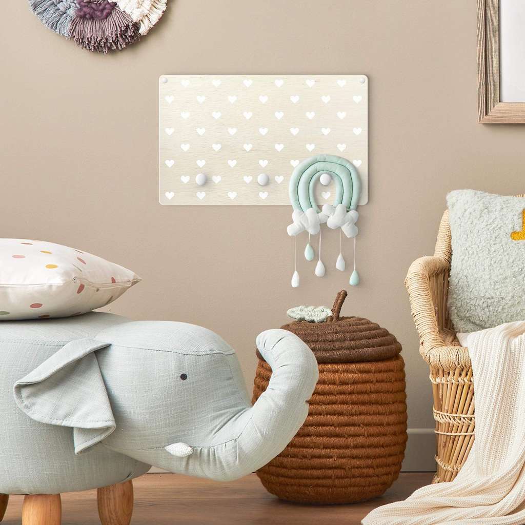 home24 Kindergarderobe Weiße Herzen