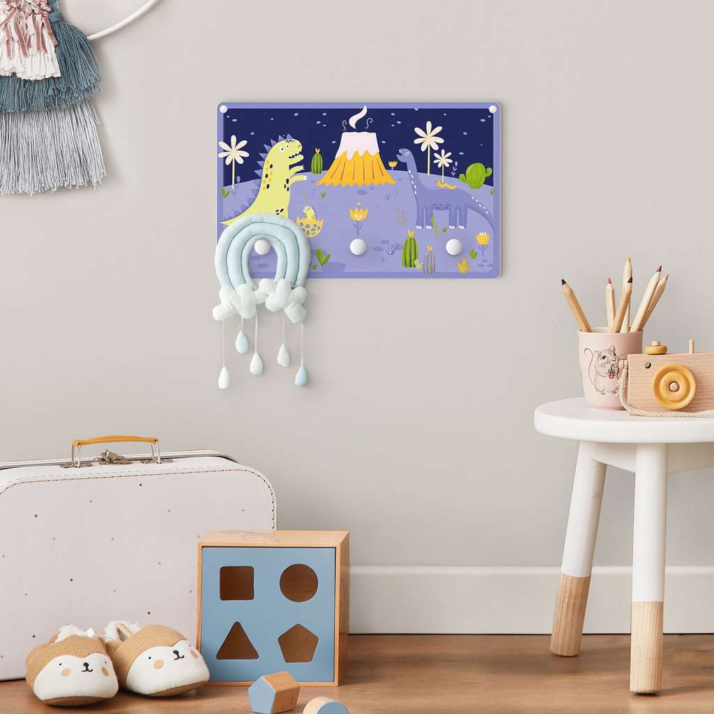 home24 Kindergarderobe Dinos - Vulkanausbruch