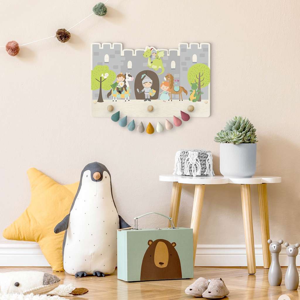 home24 Kindergarderobe Burg Ritter Drachen