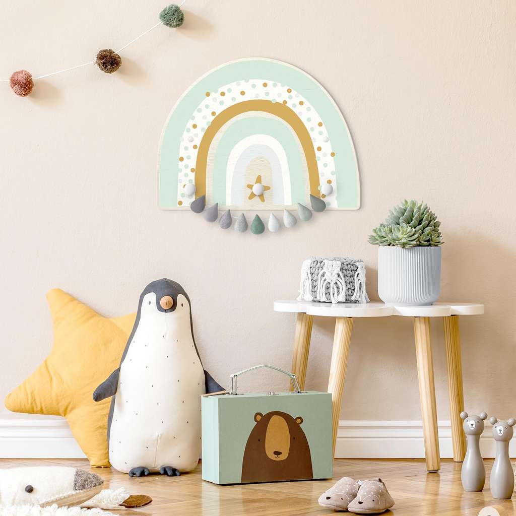 home24 Kindergarderobe Regenbogen Punkte Stern