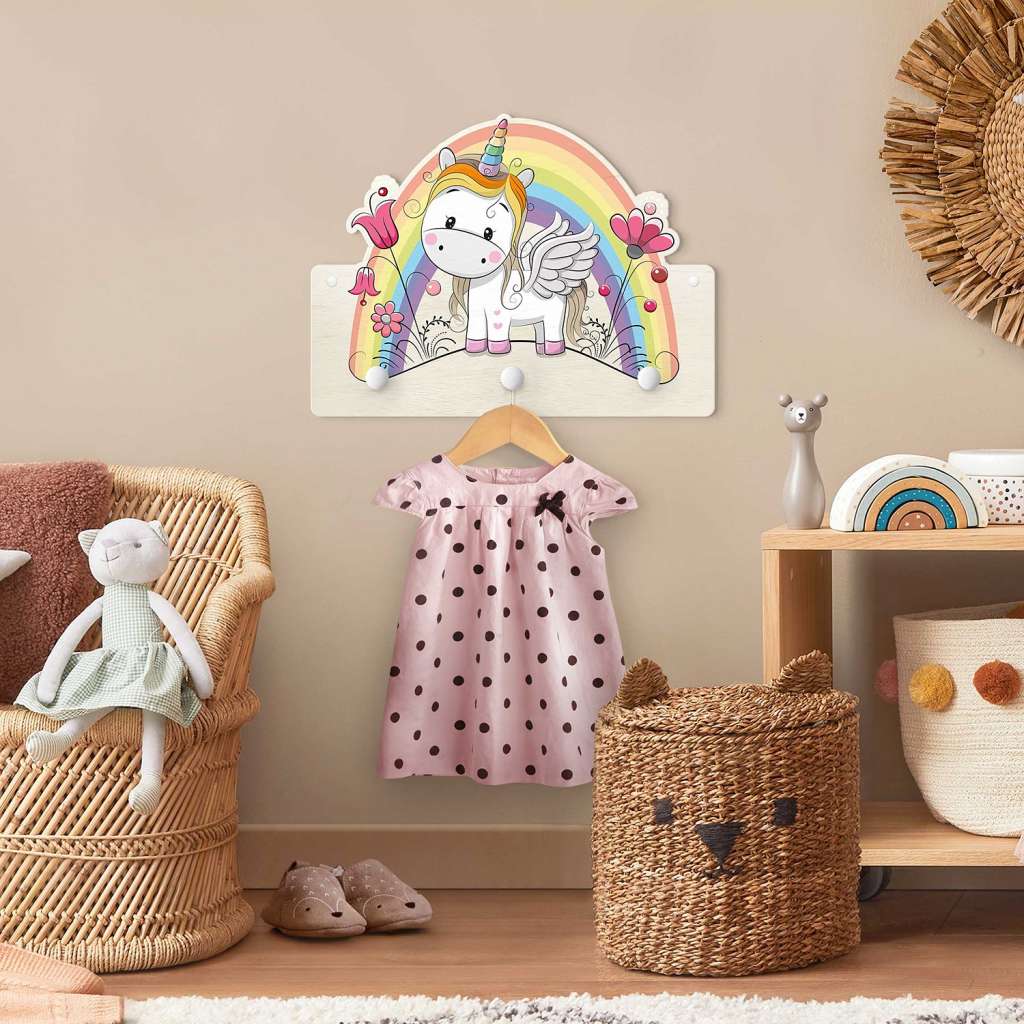 home24 Kindergarderobe Regenbogen Einhorn