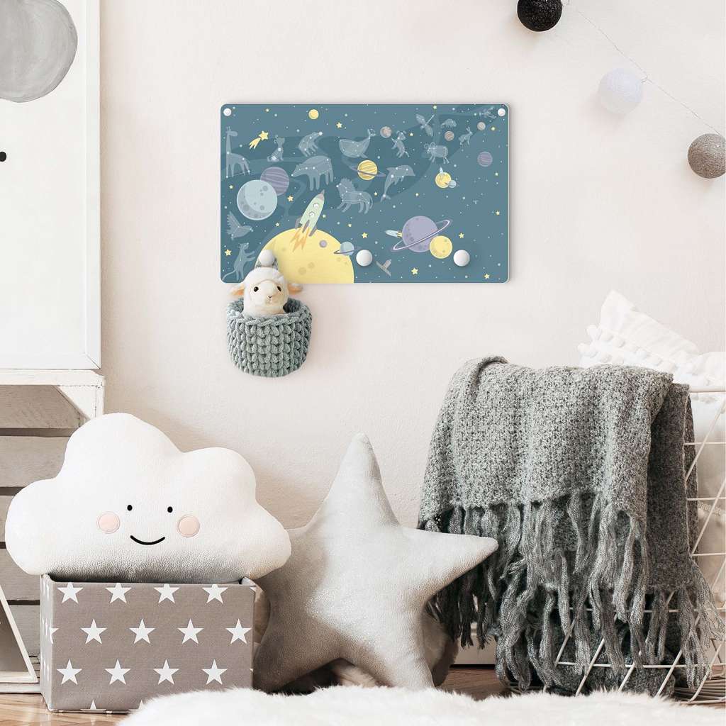 home24 Kindergarderobe Planeten mit Raketen