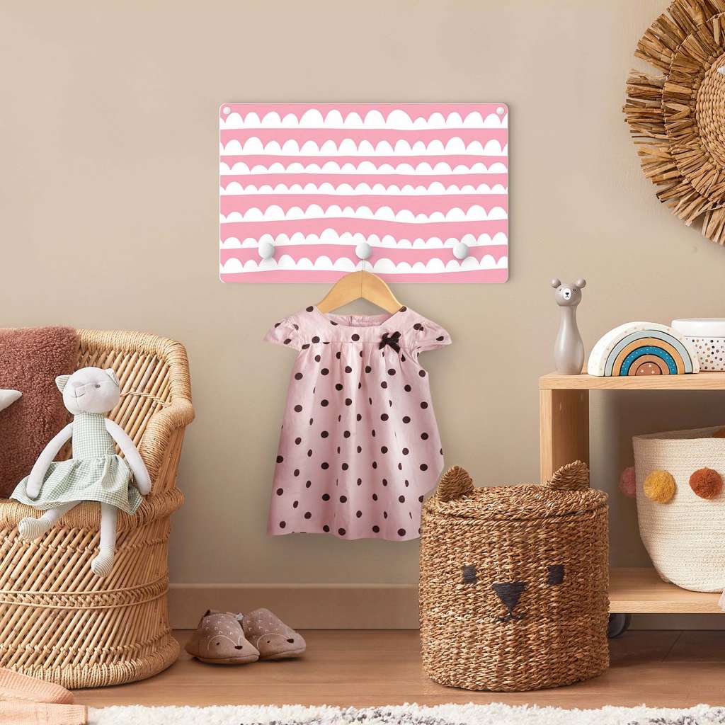 home24 Kindergarderobe Weiße Wolkenbänder