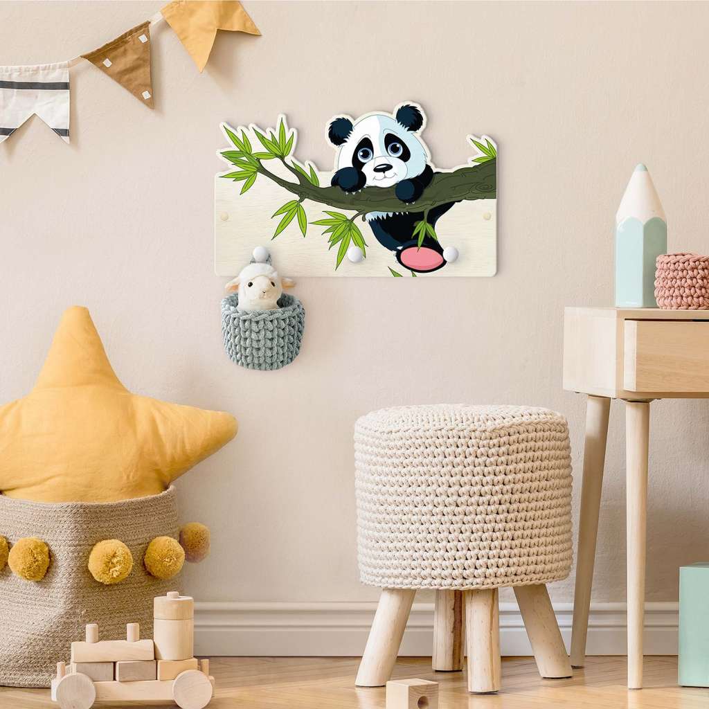 home24 Kindergarderobe Kletternder Panda