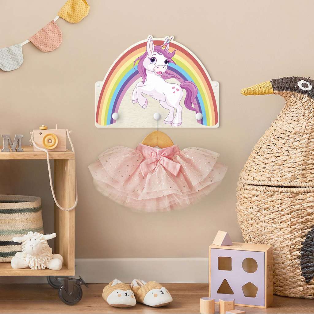 home24 Kindergarderobe Einhorn Regenbogen