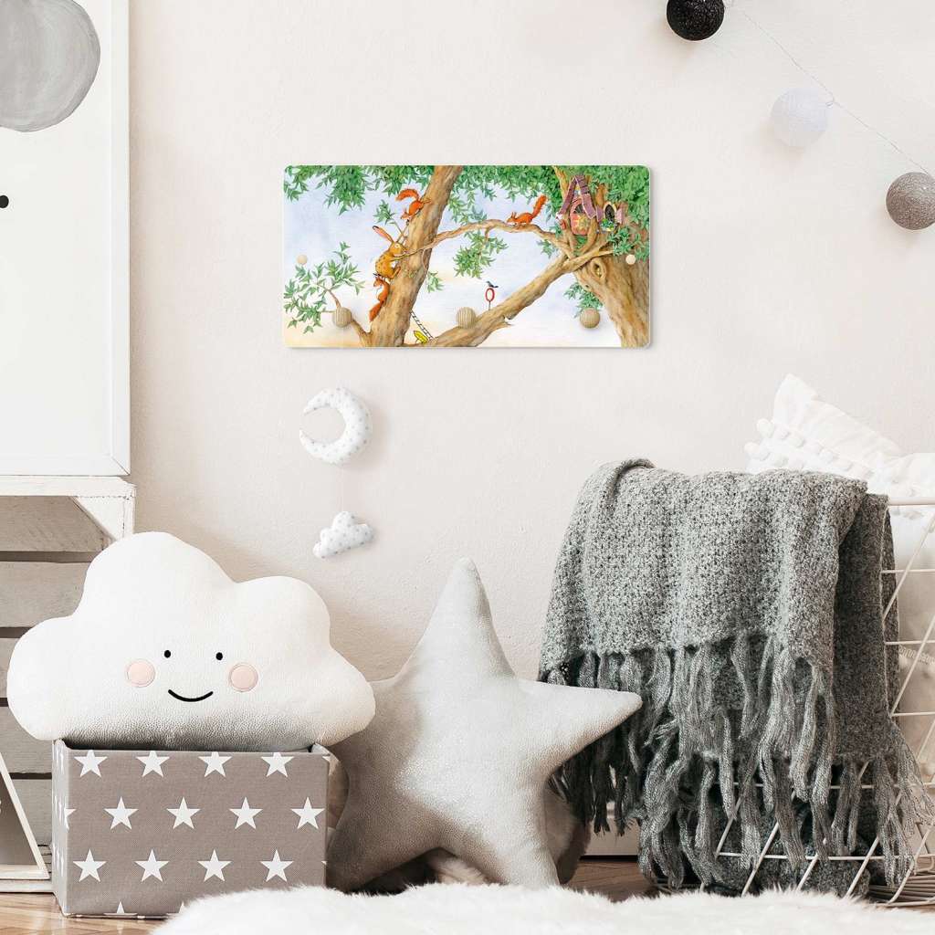 home24 Kindergarderobe Hase und Eichhörnchen
