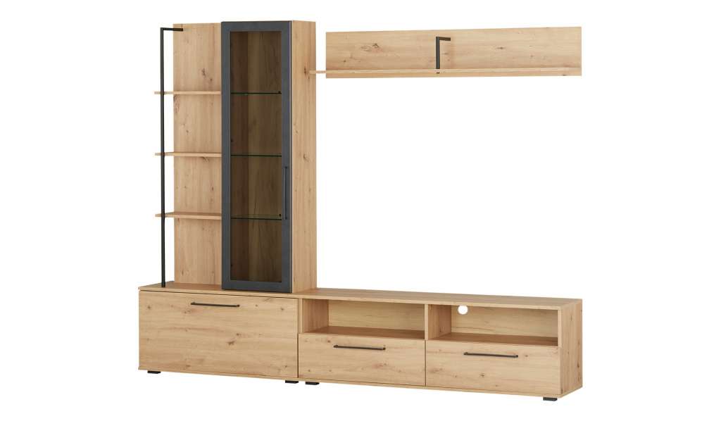 Wohnwand  Flores ¦ holzfarben Wohnwände - Höffner