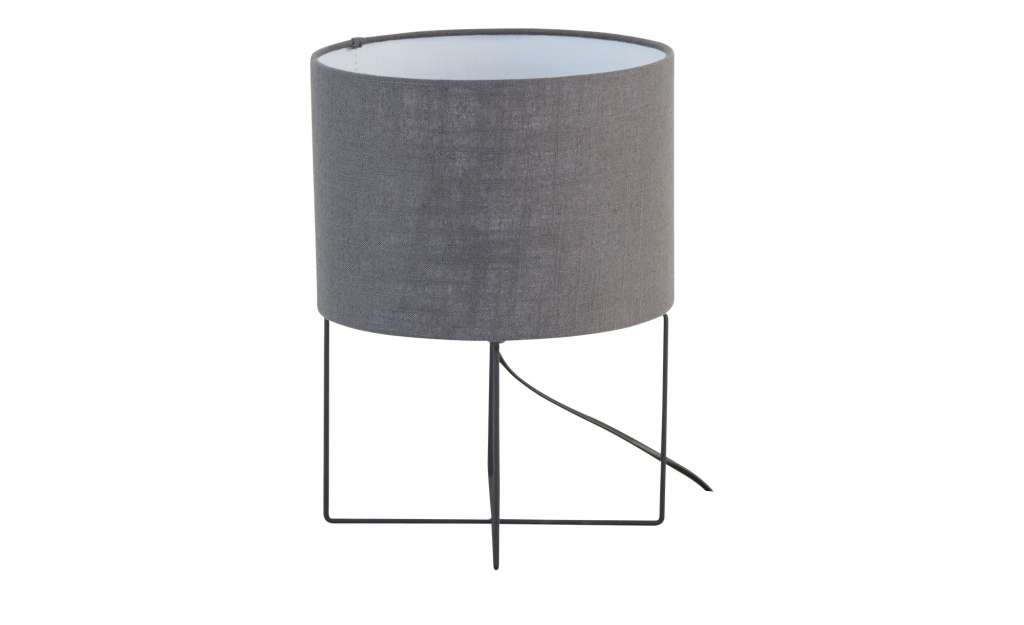 Tischleuchte, 1-flammig, Schirm Leinen grau, sandschwarz Ø: 24.5 Lampen & Leuchten > Innenleuchten > Tischlampen - Höffner