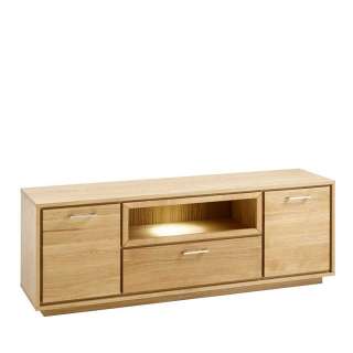 TV Lowboard aus Wildeiche Massivholz teilmassiv einer Schublade