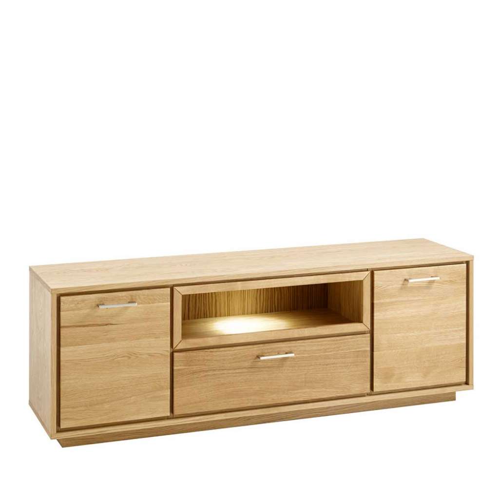 TV Lowboard aus Wildeiche Massivholz teilmassiv einer Schublade