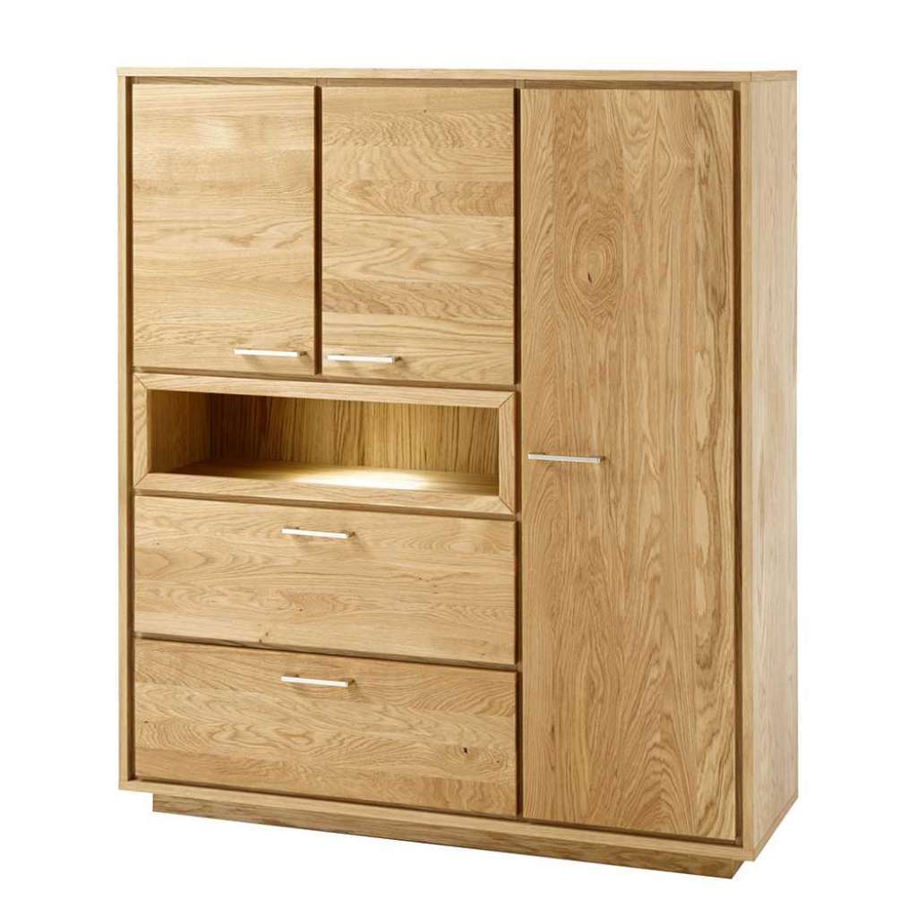 Wohnzimmerschrank aus Wildeiche Massivholz teilmassiv Soft Close