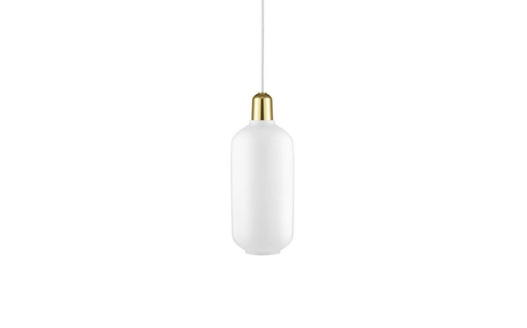 Normann Copenhagen - Amp brass Hängeleuchte groß - white/brass - indoor