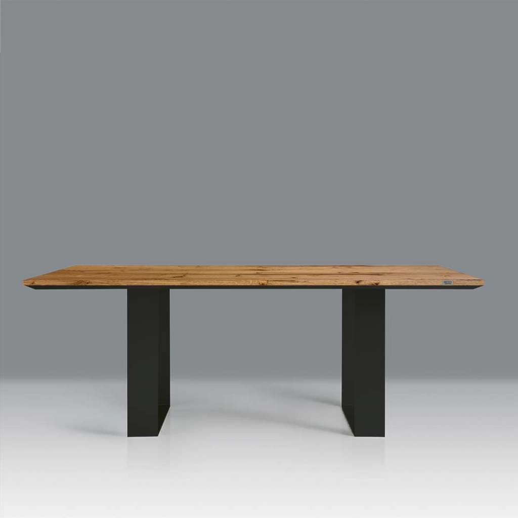 Industrietisch in Eichefarben Schwarz
