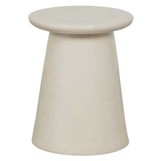 Beistelltisch in Taupe glasierte Keramik