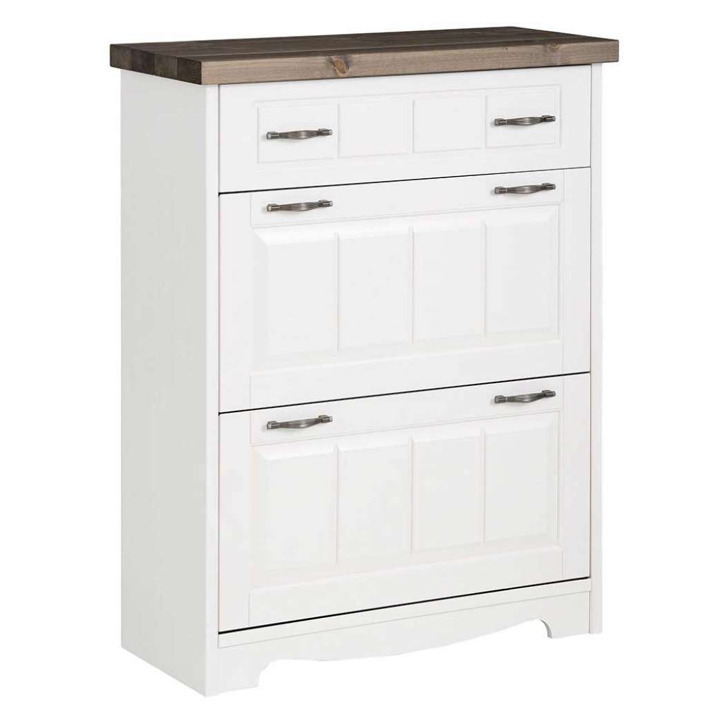 Landhaus Schuhklapper in Weiß Grau