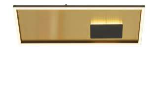HOME STORY LED-Deckenleuchte, schwarz/goldfarben rechteckig ¦ gold Lampen & Leuchten > Innenleuchten > Deckenleuchten - Höffner