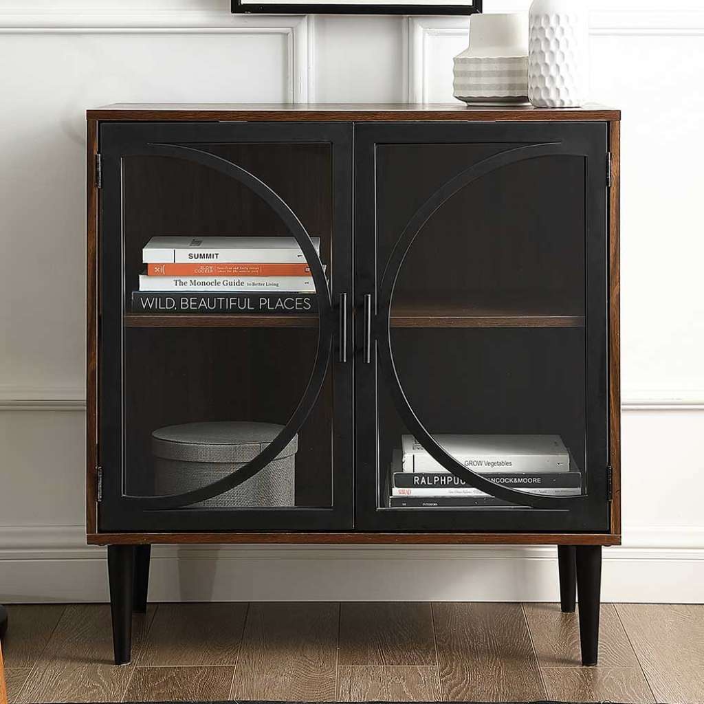 Wohnzimmer Kommode mit Glastüren modernem Design