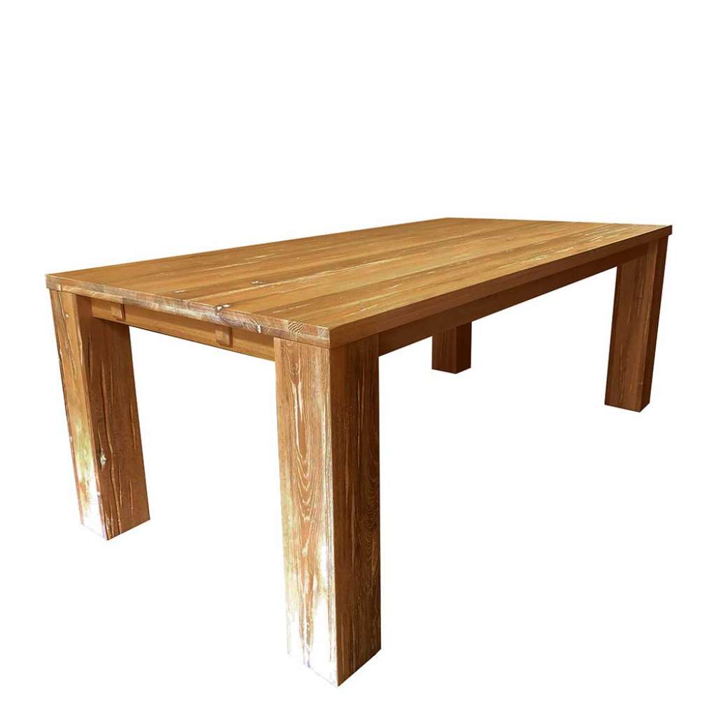 Holztischmassiv aus Wildeiche rustikal 180 cm lang