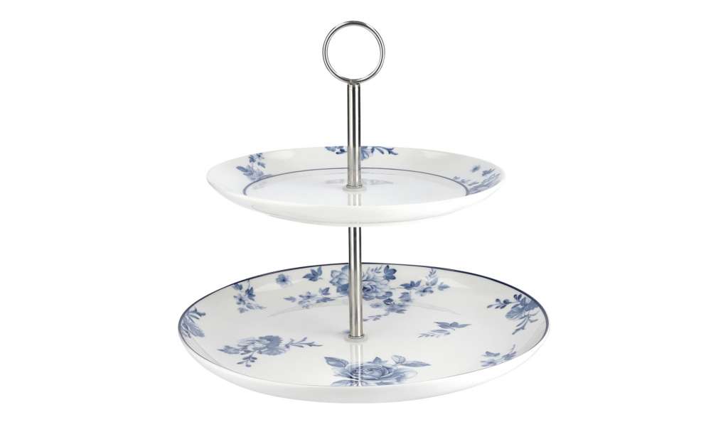 Etagere mit 2 Ebenen  Portofino ¦ blau ¦ Porzellan Ø: 26.6 Geschirr > Geschirrsets > weitere Service - Höffner