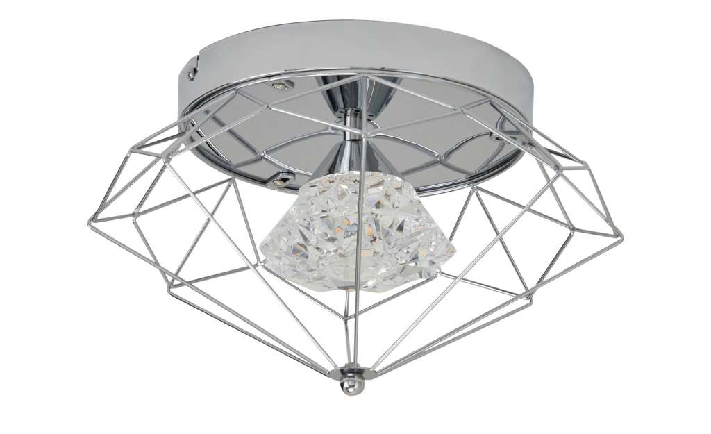 Wofi LED-Deckenleuchte, chrom, Kristalloptik ¦ silber Ø: 33 Lampen & Leuchten > Innenleuchten > Deckenleuchten - Höffner
