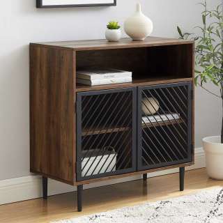 Wohnzimmerkommode mit Gittertüren aus Metall Industry und Loft Stil