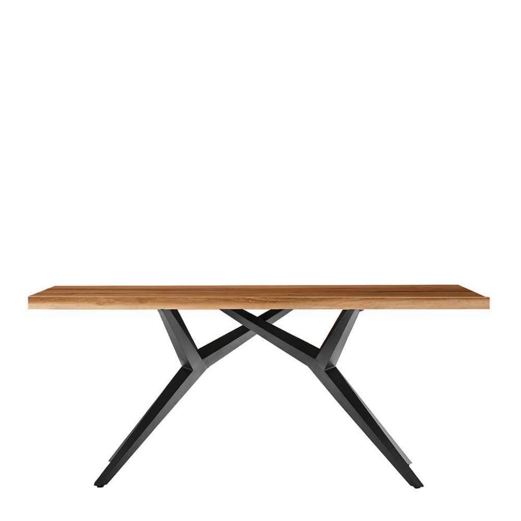 Factory Esstisch aus Teak Recyclingholz Metall