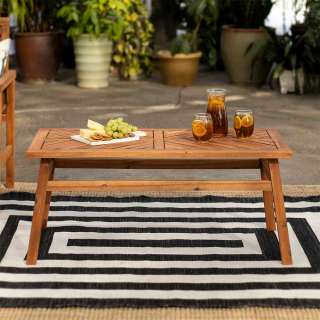 Terrassentisch aus Akazie Massivholz 46 cm hoch