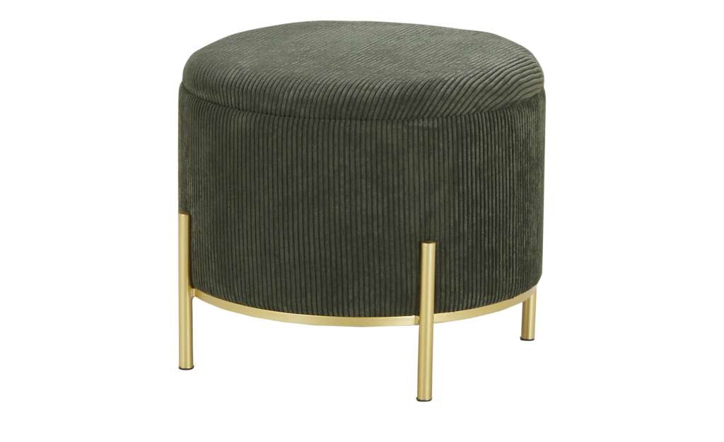 Hocker mit Stauraum  Inket ¦ grün Ø: 45 Polstermöbel > Hocker > Polsterhocker - Höffner