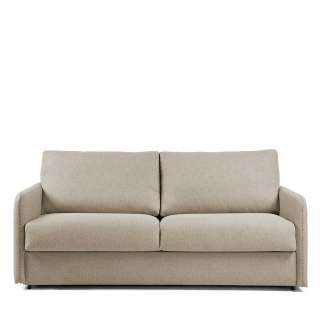 2er Schlafsofa mit Schaum Matratze Bezug Beige