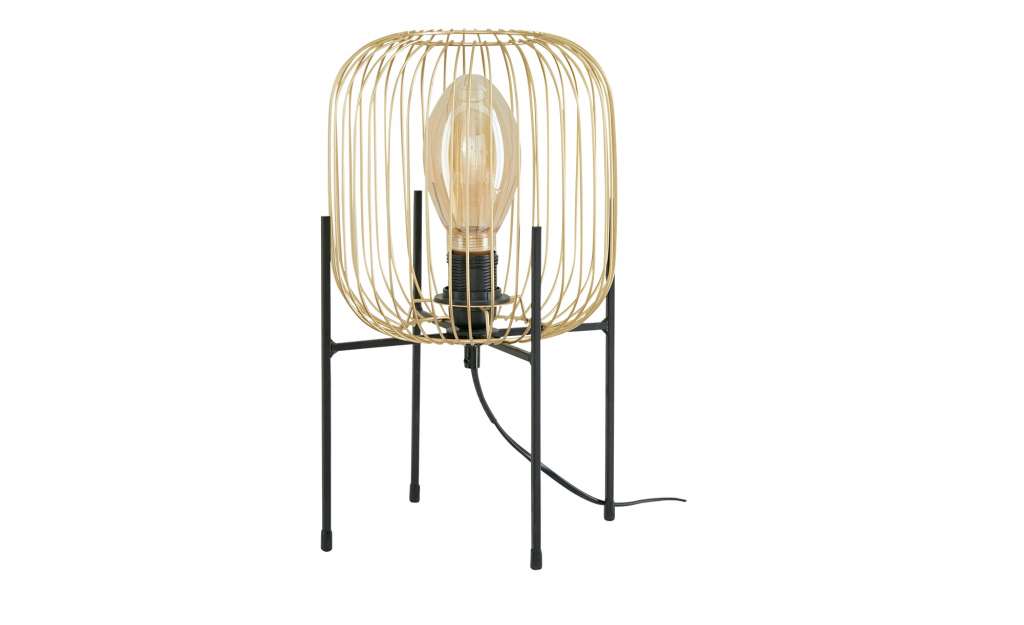 Tischleuchte, 1-flammig, Draht beige ¦ beige Lampen & Leuchten > Innenleuchten > Tischlampen - Höffner
