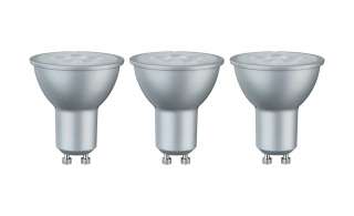 LED 3-er Pack GU10/ 6,5W, silber ¦ silber Ø: 5.1 Lampen & Leuchten > Innenleuchten > Leuchtmittel - Höffner