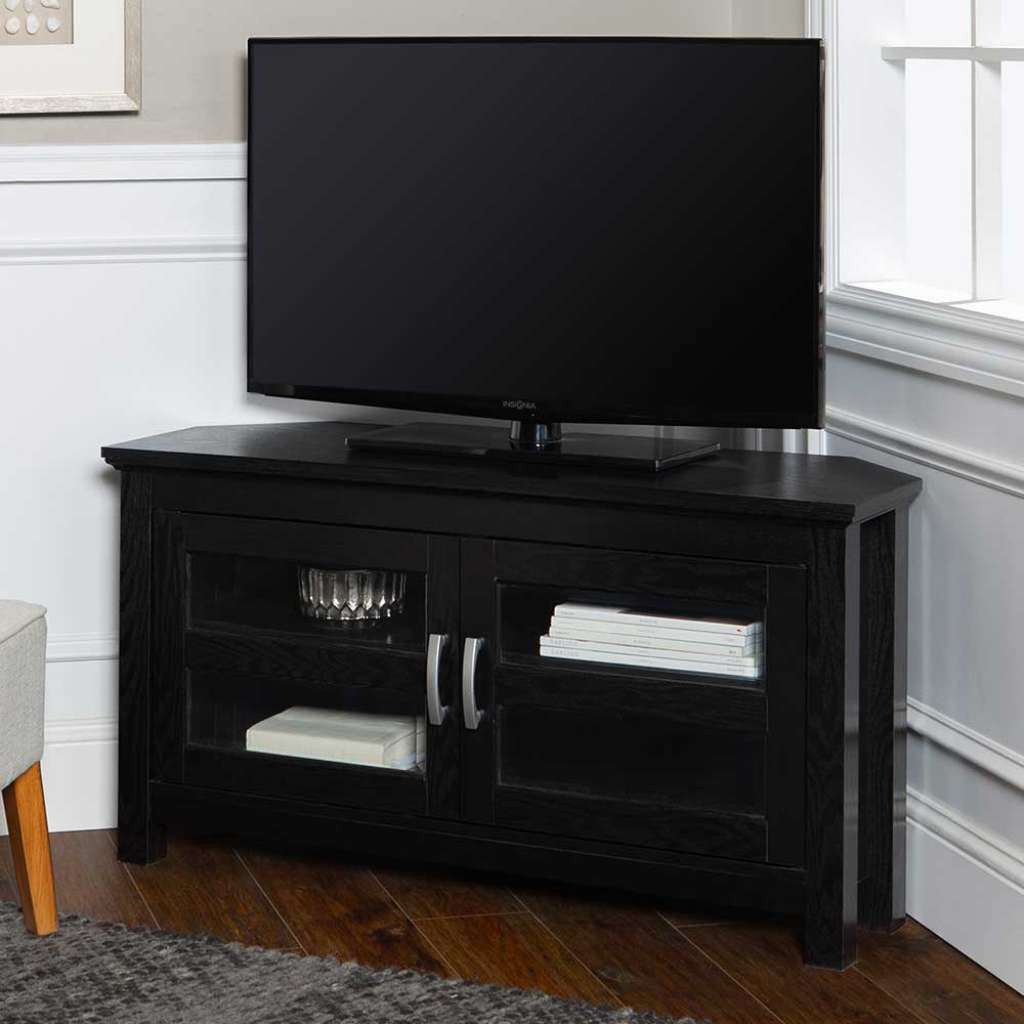 Eck Fernsehschrank in Schwarz Holzoptik 82 cm breit