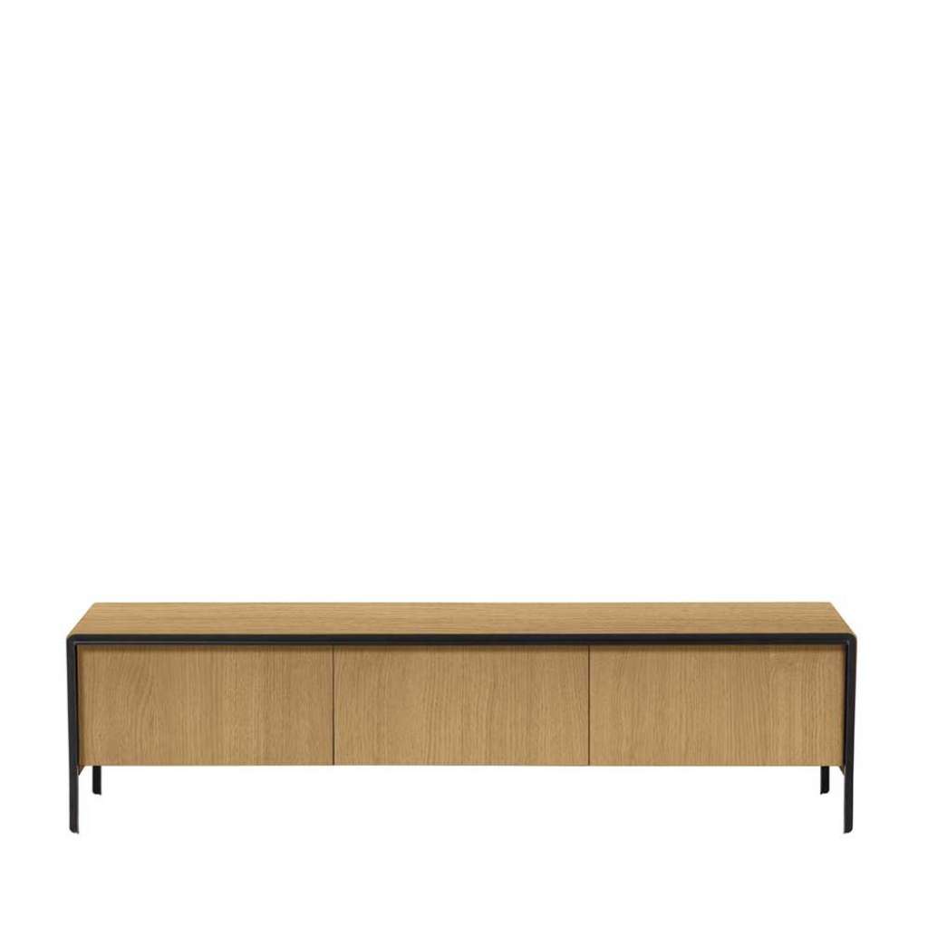 Fernsehunterschrank in Eichefarben Schwarz