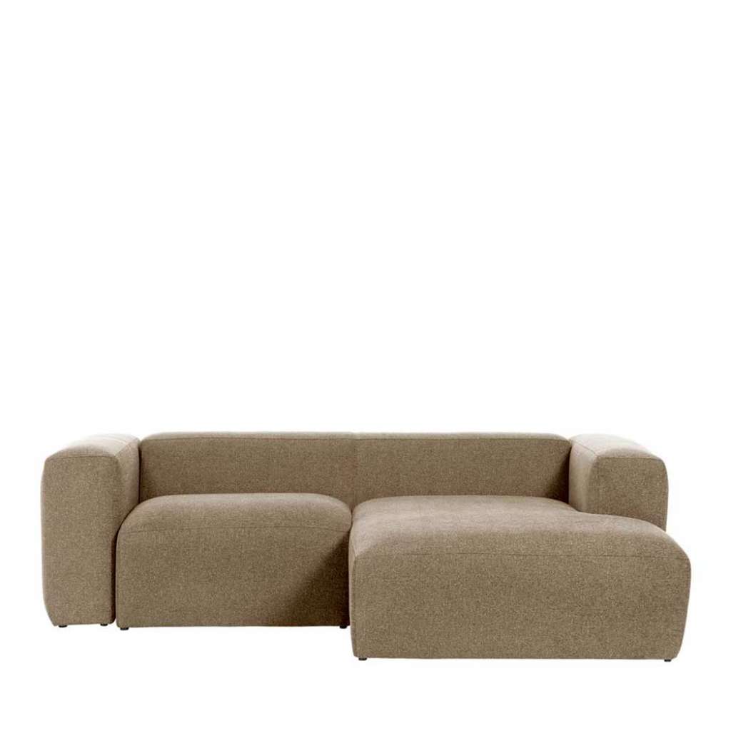 Eckcouch 240 cm breit Beige Chenille