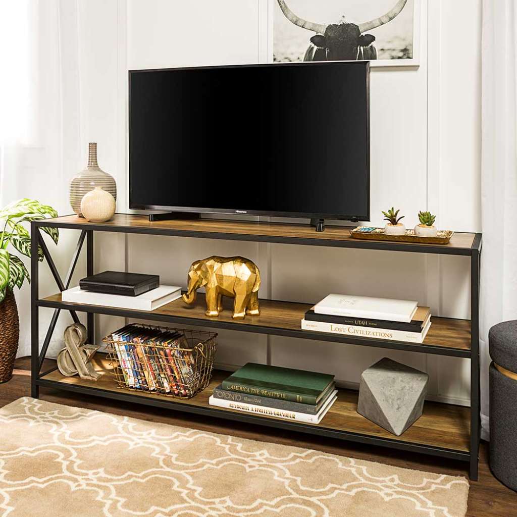 Industriestil Regal mit drei Böden 65 cm hoch