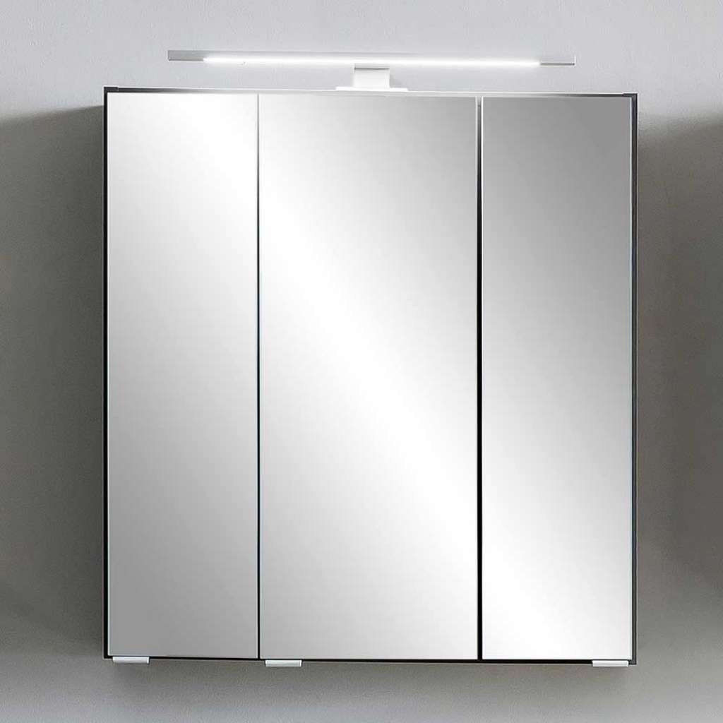 3D Spiegelschrank mit Beleuchtung Korpus Dunkelgrau Made in Germany