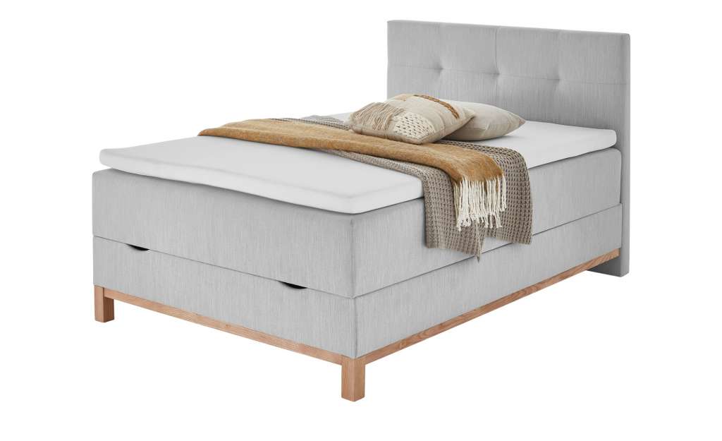 maison bleue Boxspringbett mit Bettkasten Mara ¦ grau Betten > Boxspringbetten > Boxspringbetten 140x200 - Höffner