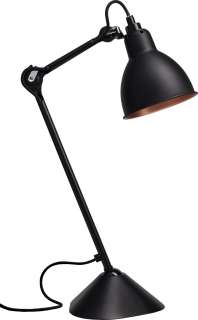 DCW éditions - LAMPE GRAS N°205 Black Body Round - schwarz/kupfer - indoor