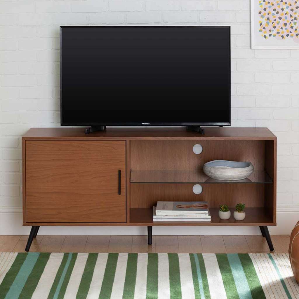 Phonoschrank in Nussbaumfarben Retrostil