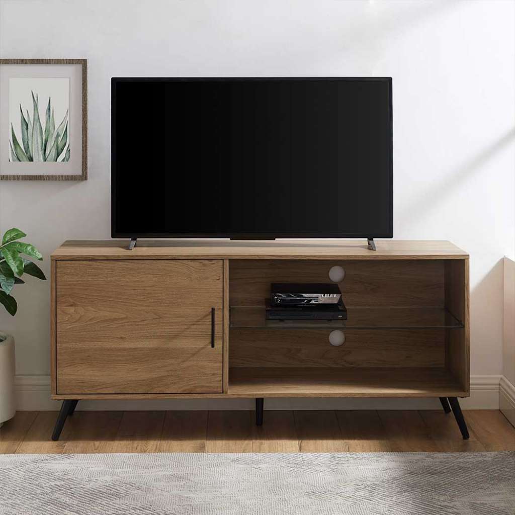 Flachstrecke Wohnzimmer im Retrostil Eichefarben 60 cm hoch