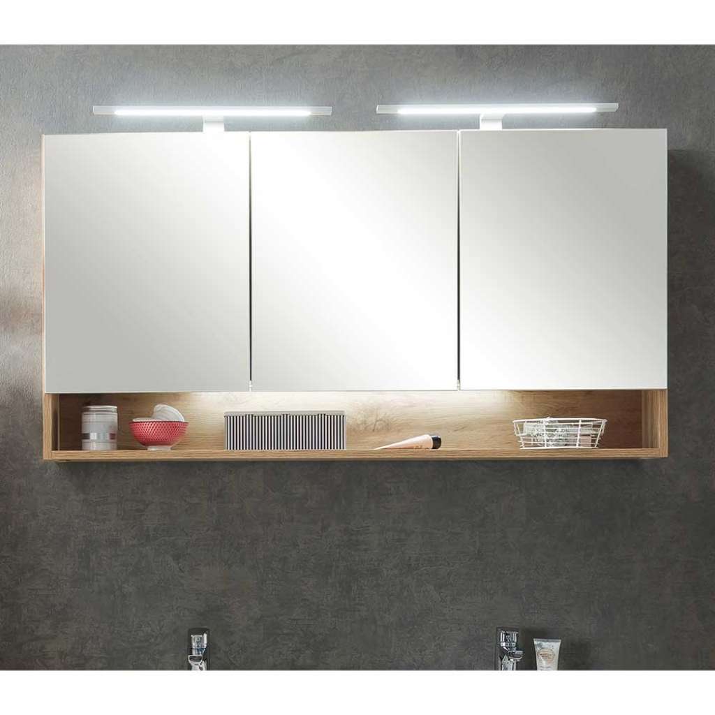 Spiegelschrank Bad im Landhausstil LED Beleuchtung