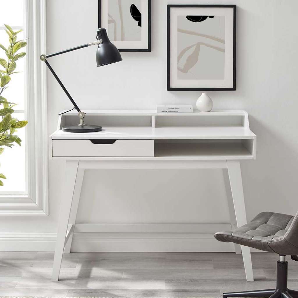 Computer Schreibtisch in Weiß Skandi Design
