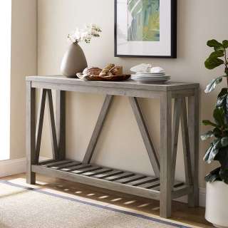 Flur Tisch im Landhaus Stil Holzoptik Grey Wash